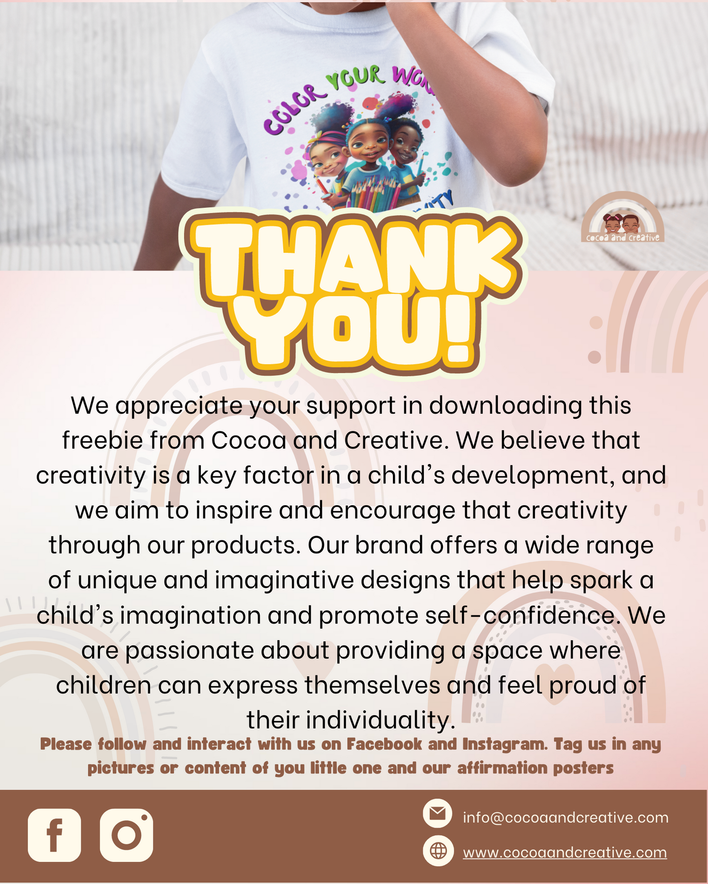 Cocoa and Creative Affirmation Posters FREEBIE