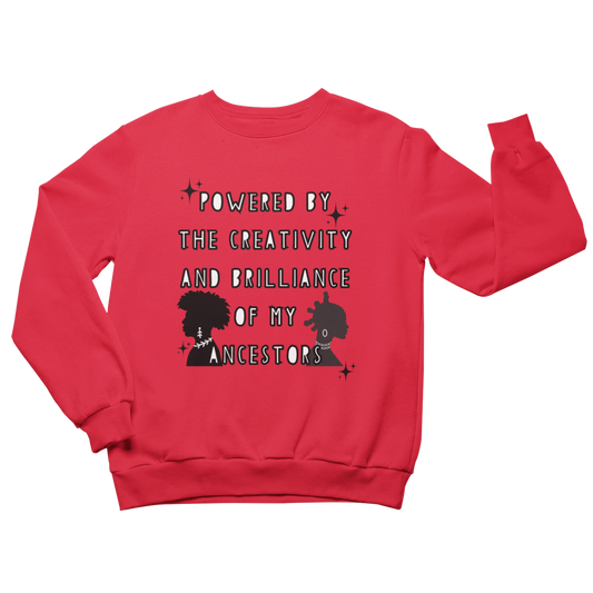 Powered By My Ancestors Youth Crewneck Sweatshirt